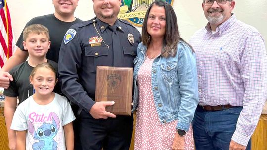 Newcastle welcomes new police officer, recognizes sergeant for 25 years of service