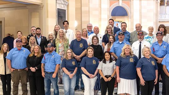 Sacchieri honors fallen Goldsby firefighters, recognizing in Senate