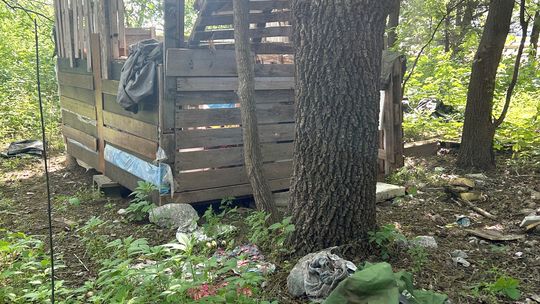 White says homeless camp brings issue of equitable code enforcement