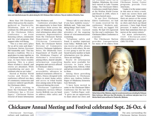 Chickasaw Nation news for the week of August 28