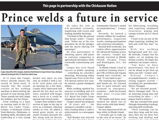 Chickasaw Nation news for week of Thursday, April 16