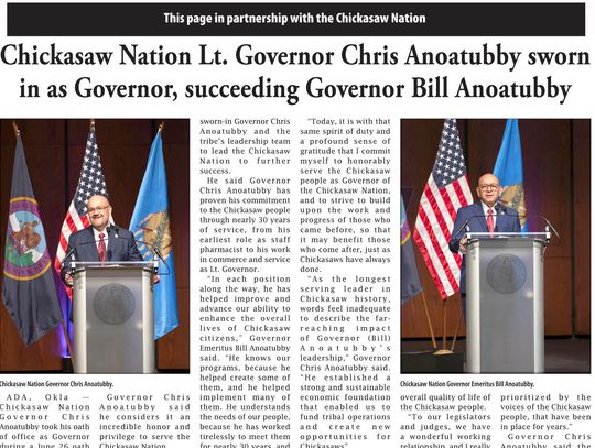 Chickasaw Nation news for week of Thursday, July 2