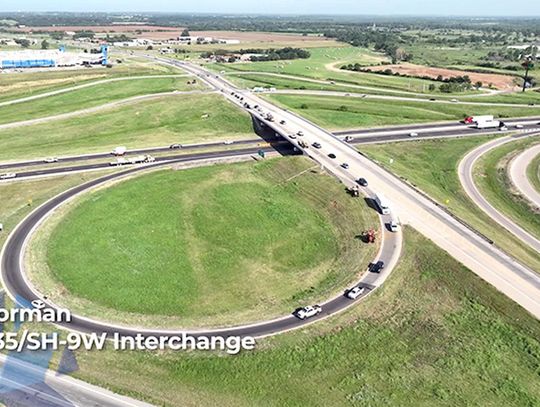 Diverging Diamond Interchange at I-35 and SH-9W just outside of Newcastle approved