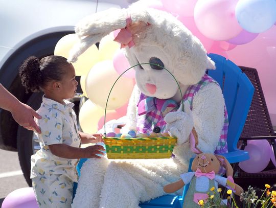 Easter Bunny visits Veterans Park