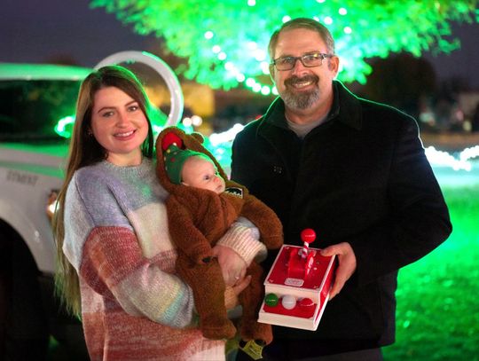 Lighting the community Christmas tree