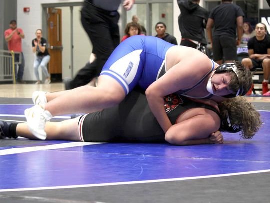 Newcastle’s wrestling team took on a visiting Lawton wrestling squad in December