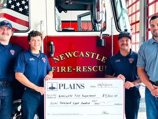 Plains granted the Newcastle Fire Department $4