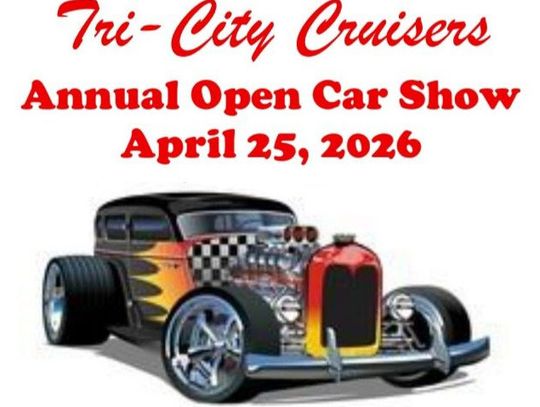 Tri-City Cruisers Annual Open Car Show is April 25