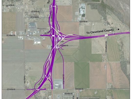 U.S. Interstate 44 interchange at Newcastle