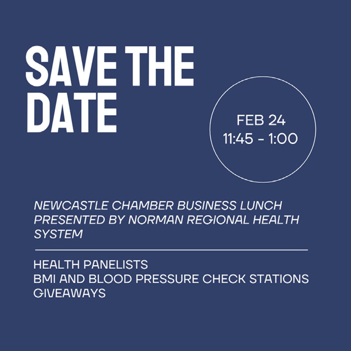 Chamber February activities include luncheon focusing on your health