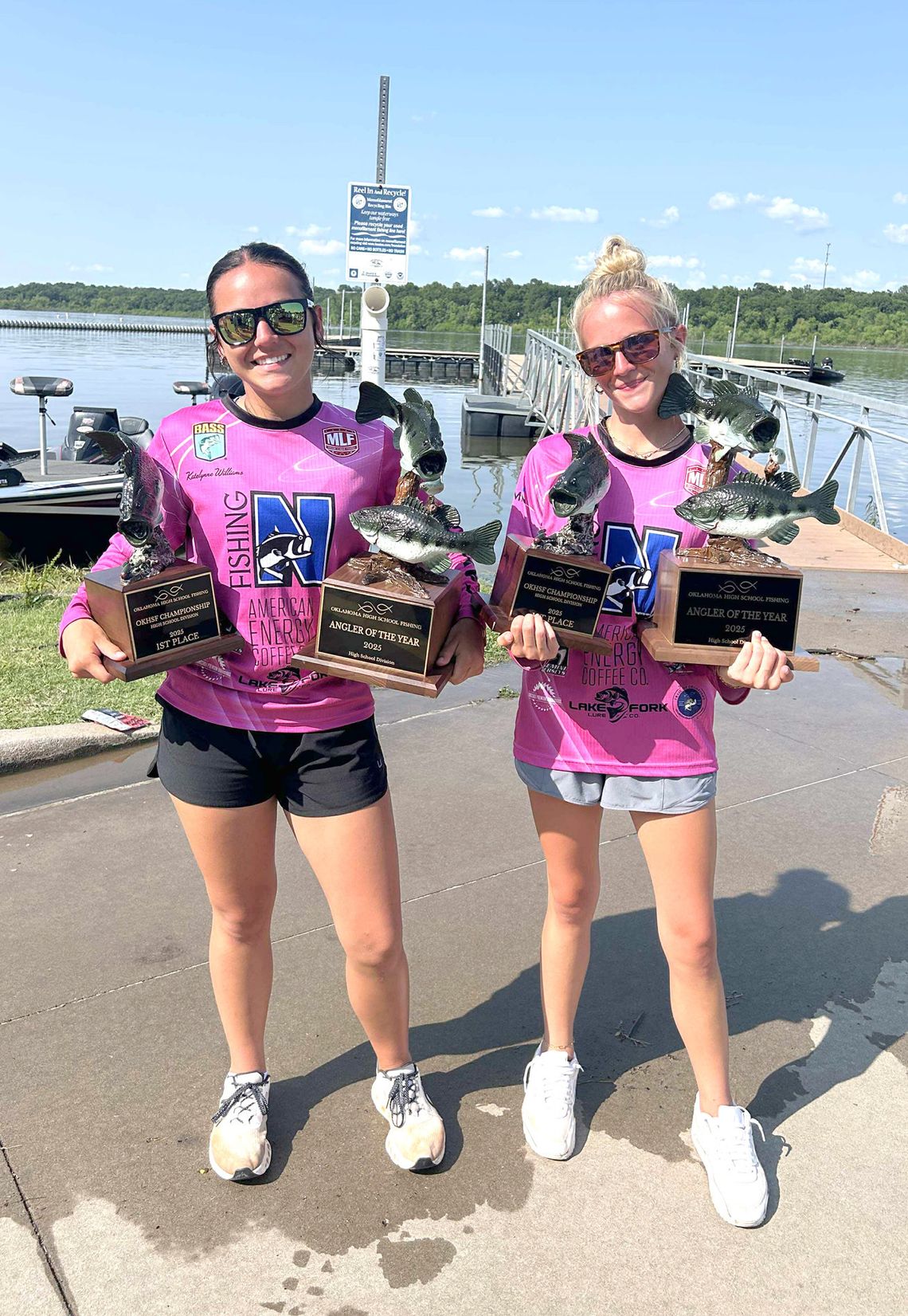 Champions at bass fishing