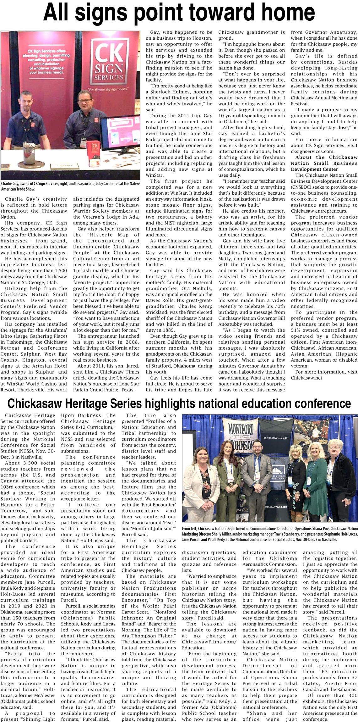 Chickasaw Nation News for February 1