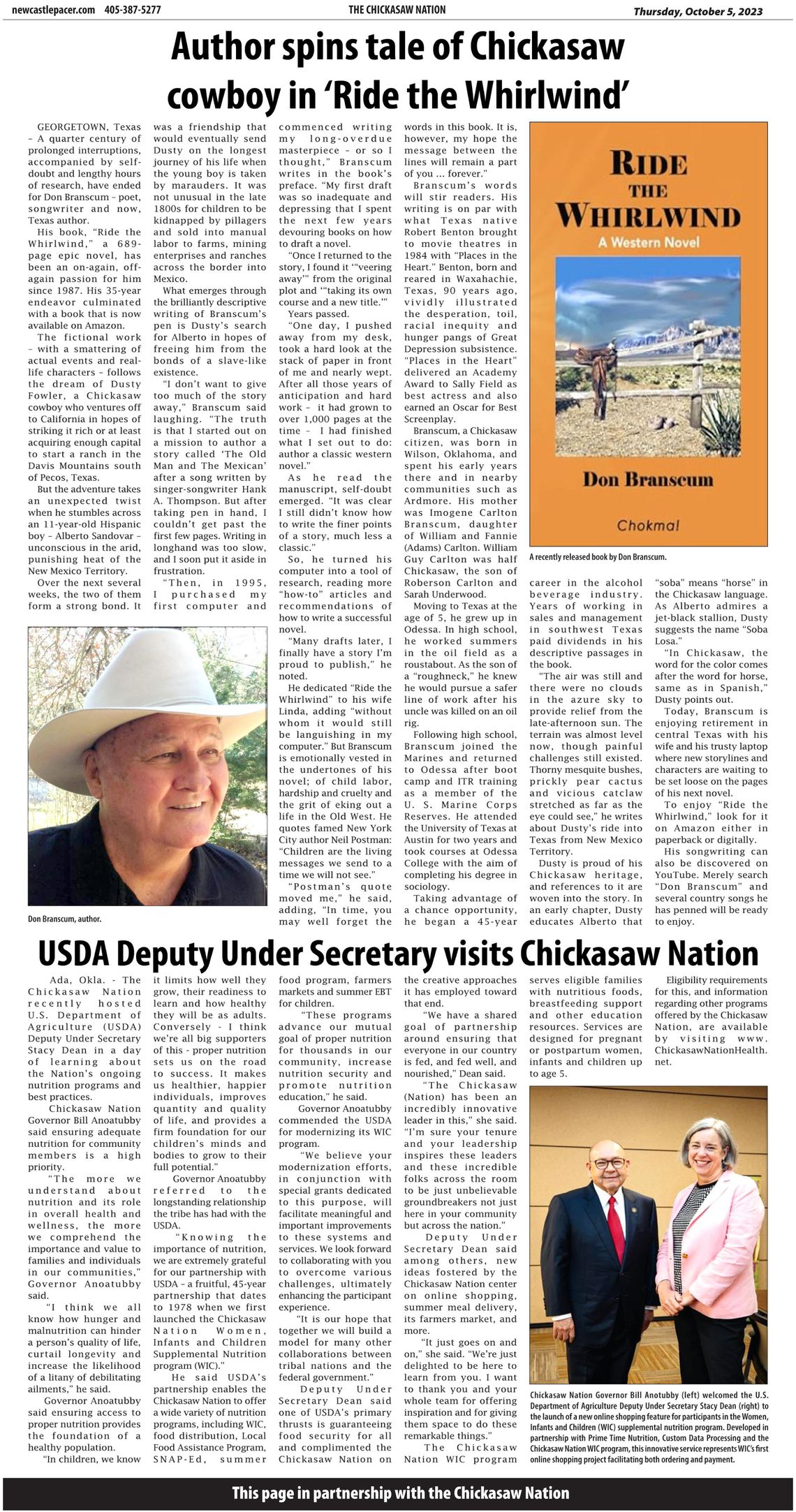 Chickasaw Nation news for October 5