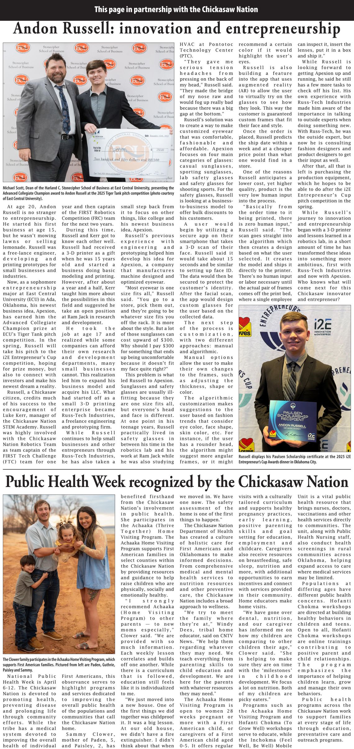 Chickasaw Nation news for the week of April 9, 2026