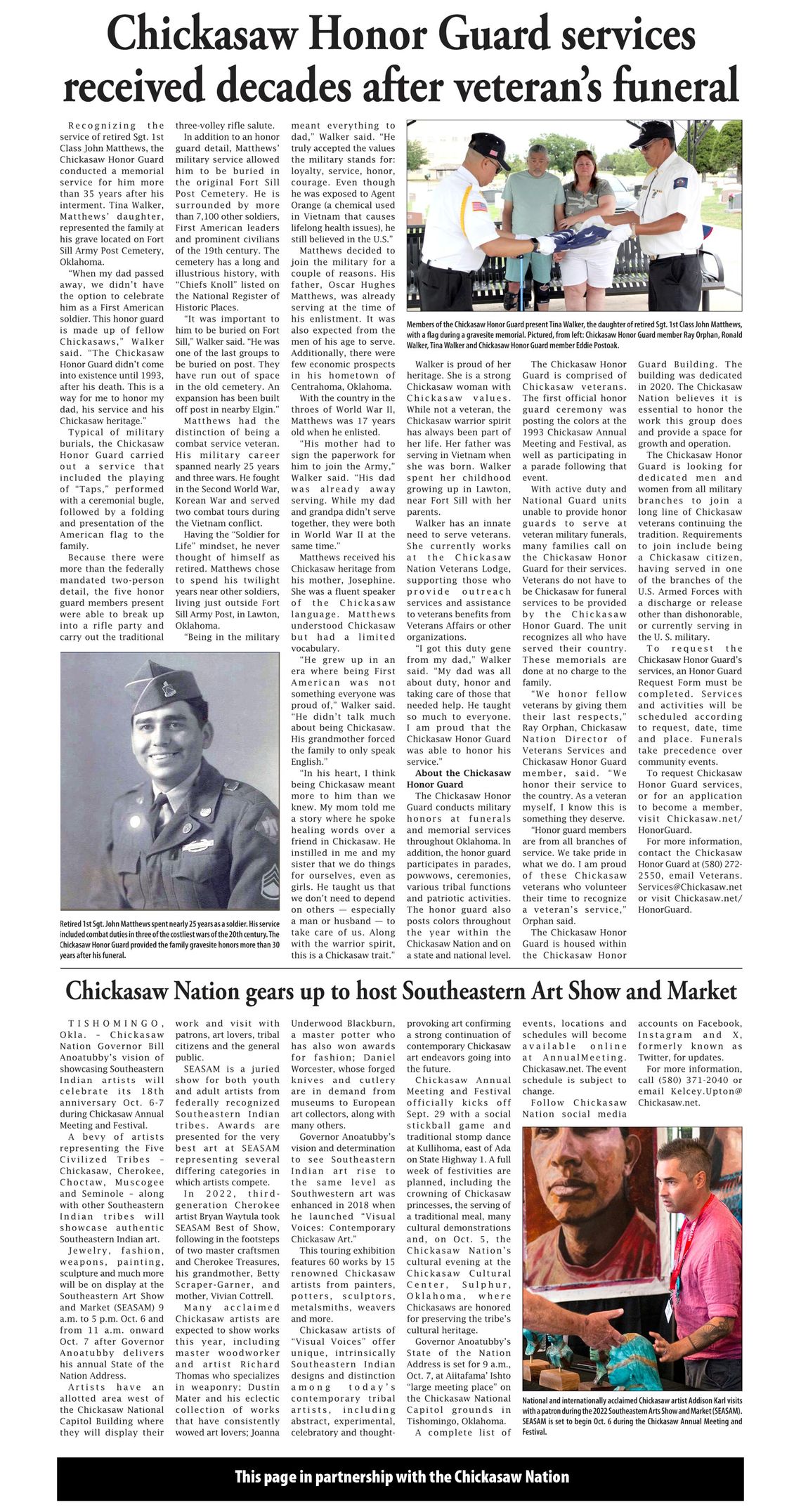 Chickasaw Nation News for the week of September 14