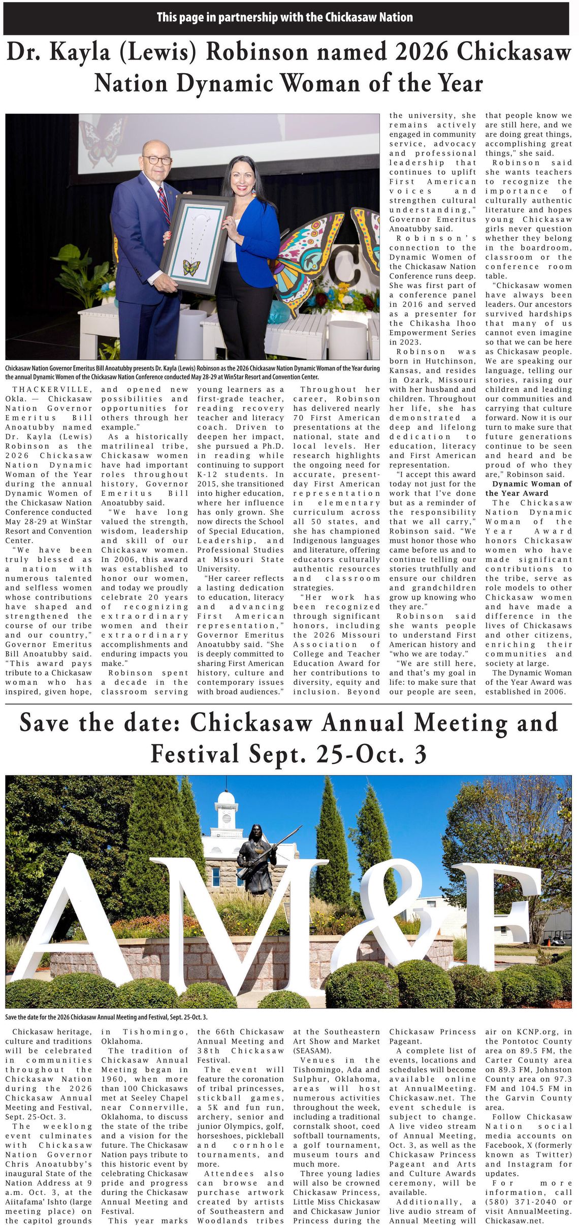 Chickasaw Nation news for week of Thursday, July 9 Chickasaw Nation news for week of Thursday, July 9