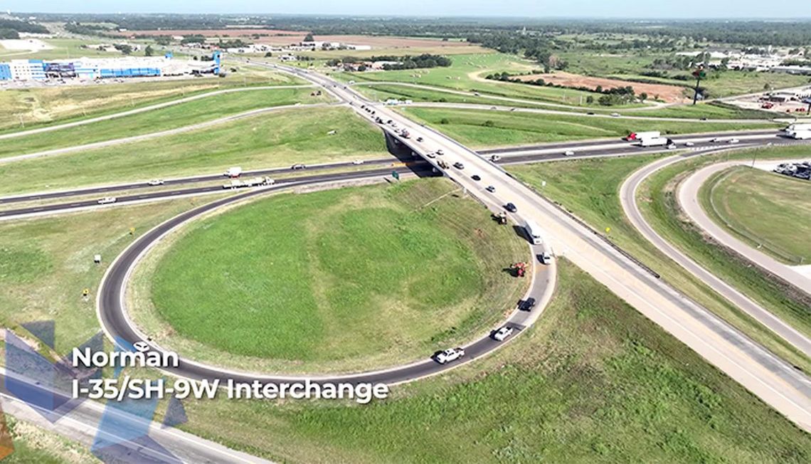 Diverging Diamond Interchange at I-35 and SH-9W just outside of Newcastle approved