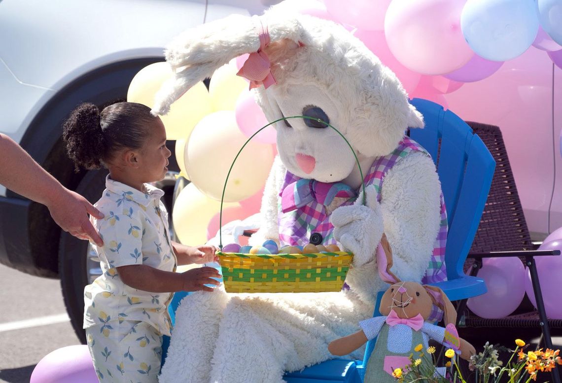 Easter Bunny visits Veterans Park