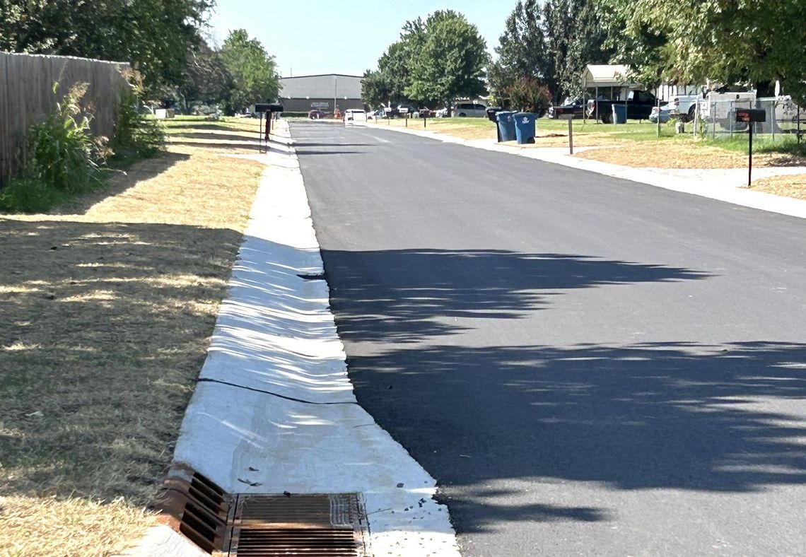 New curb and apron on Eunice Avenue