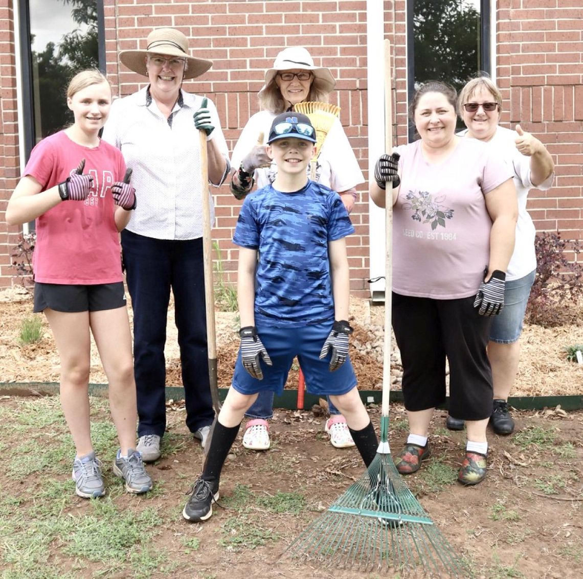 Newcastle library flower bed gets a new look