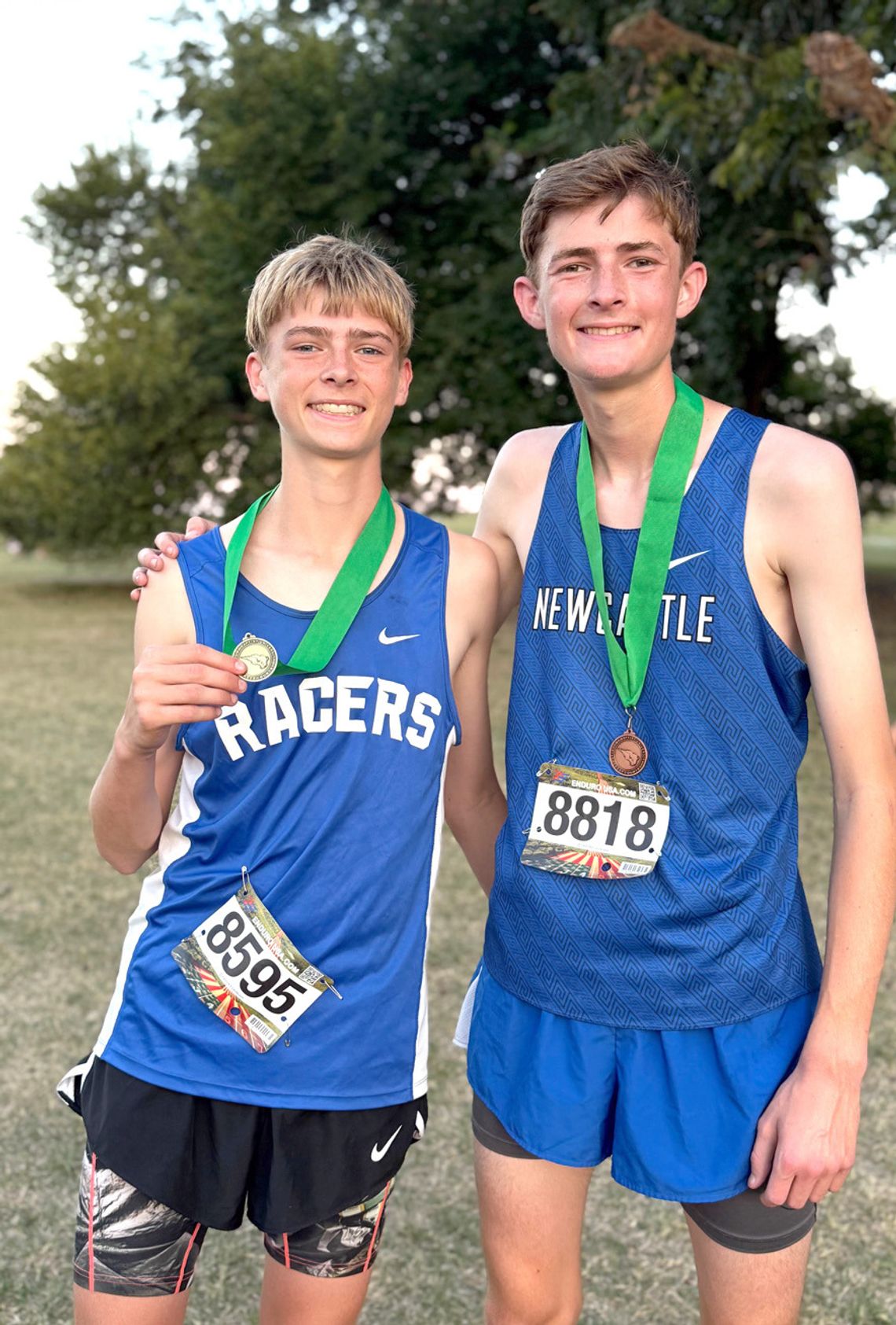 Newcastle runners Jackson Stevens and Karsten Stevens