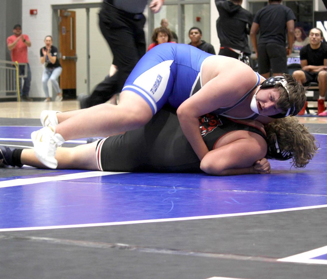 Newcastle’s wrestling team took on a visiting Lawton wrestling squad in December