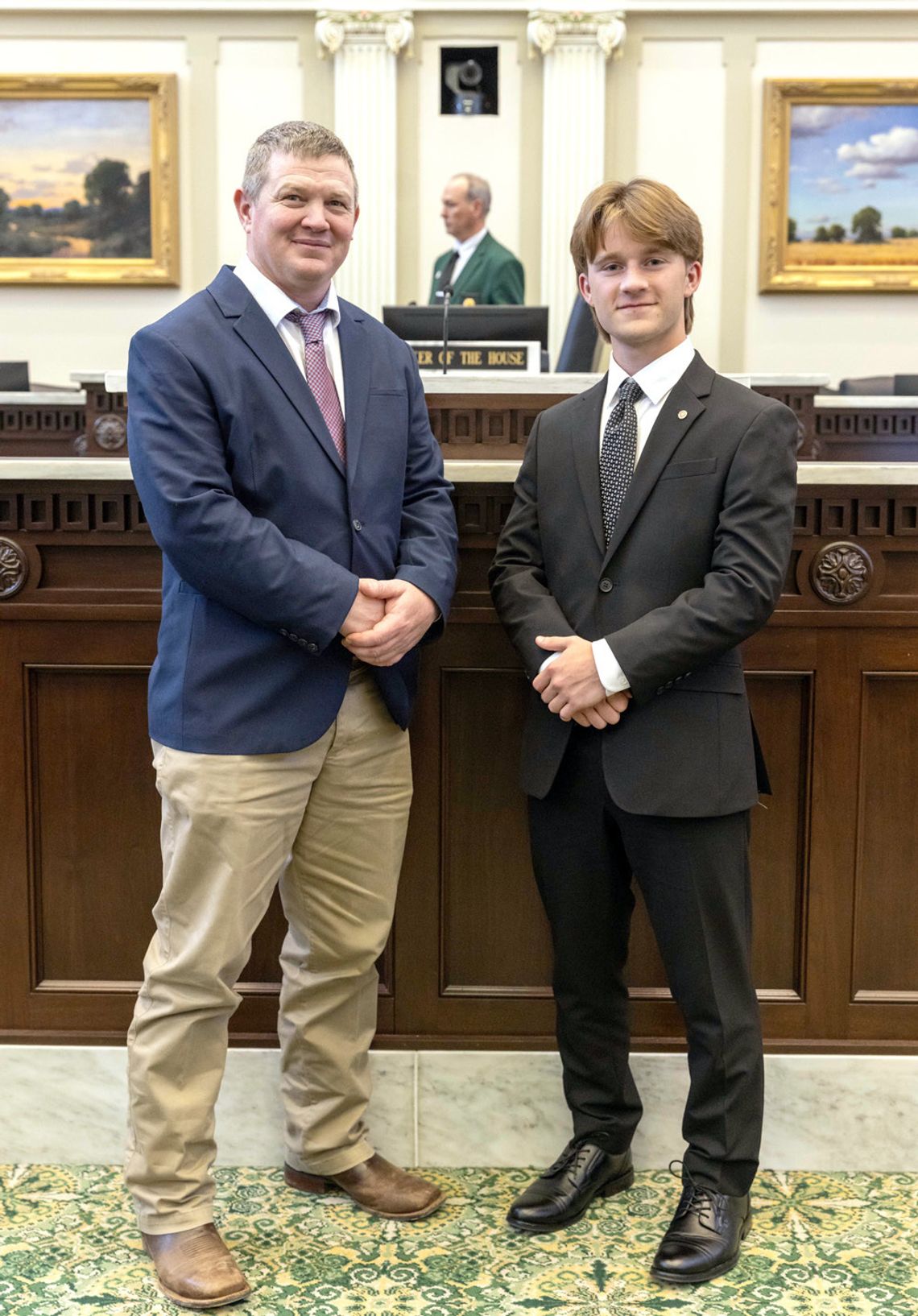 Noble junior serves as page for Rep. Wilk
