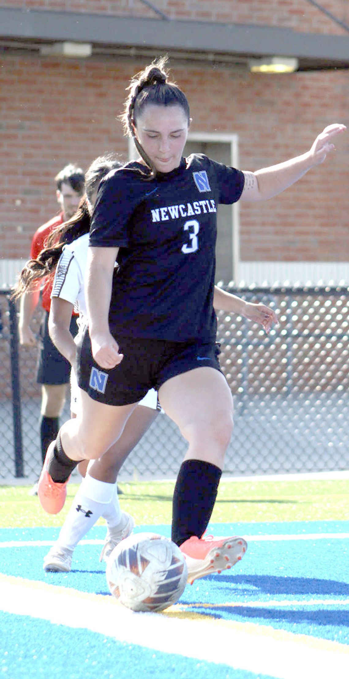 Playing soccer for Bluefield University