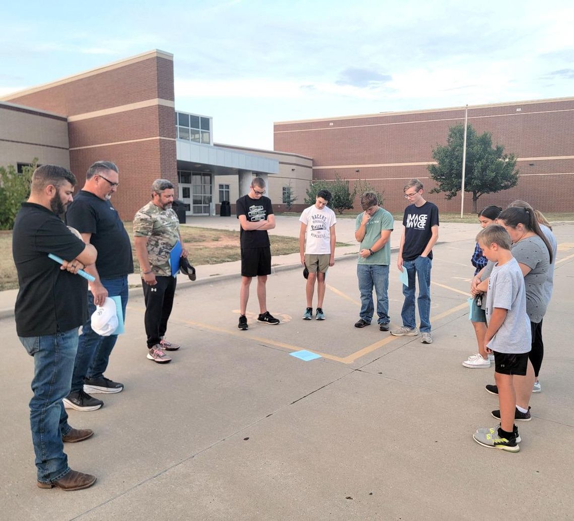 Praying over Newcastle Schools