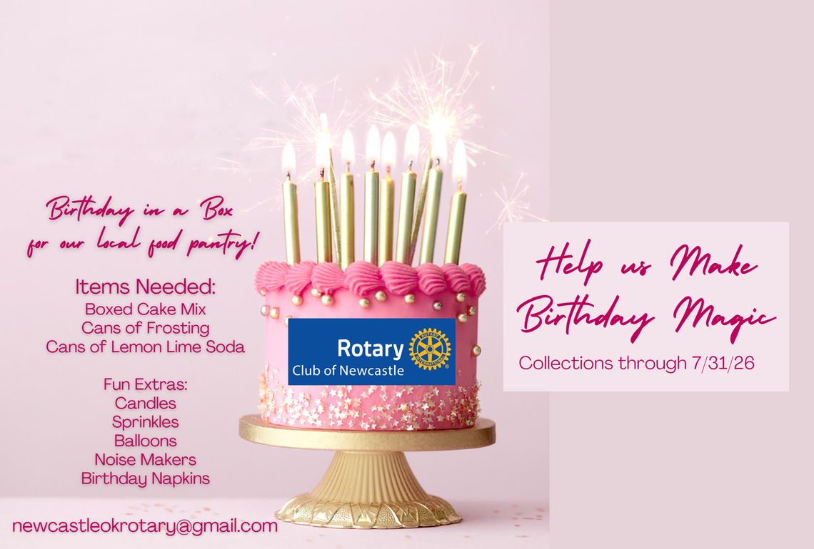 Rotary beginning Birthday Blessing Box for families in need Rotary beginning Birthday Blessing Box for families in need