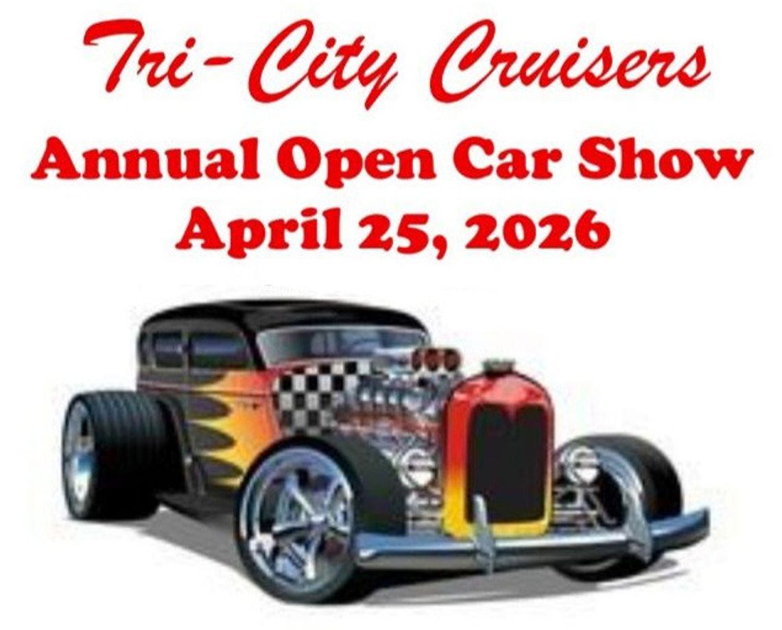 Tri-City Cruisers Annual Open Car Show is April 25