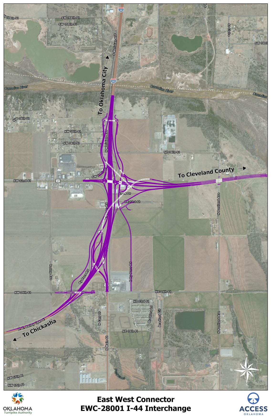 U.S. Interstate 44 interchange at Newcastle