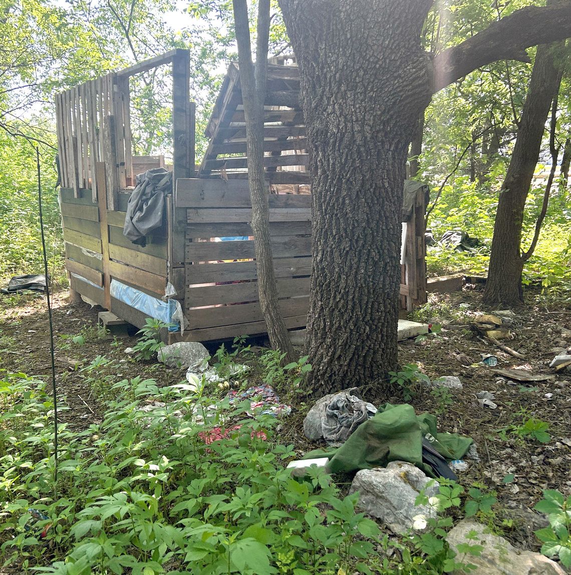 White says homeless camp brings issue of equitable code enforcement