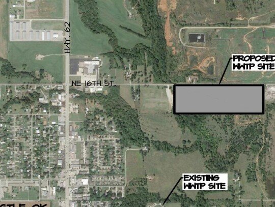 The new Newcastle Wastewater Treatment Plant will be located off N.E. 16th Street. If all goes well with Department of Environmental Quality plan and engineering inspections, the facility is projected to be in operation by October 2024. • artwork courte