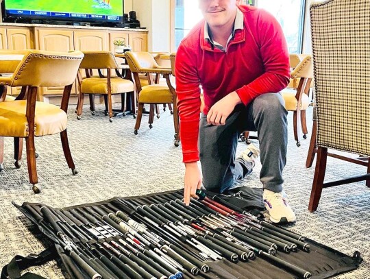 Newcastle High School junior Evan Goold is interning with a Ping Golf representative. • photo provided