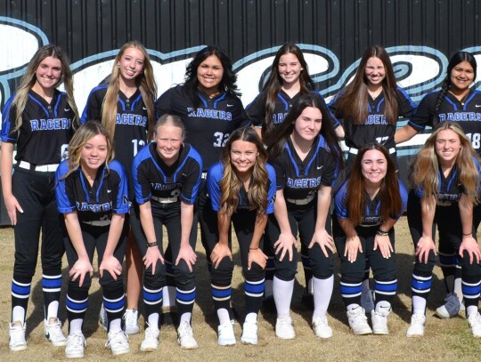 2023 Newcastle Racers Slow-Pitch team members, not in order, are: Kamden Grigsby, 00; Madelyn Torrenueva, 1; Jacie Brooks, 3; Addison McCann, 6; Carlee Bannister, 5; Lyla Gaither, 7; Joslyn Torrenueva, 11; Cortni Smith, 17; Vanessa Portillo, 18; Aubree Fe