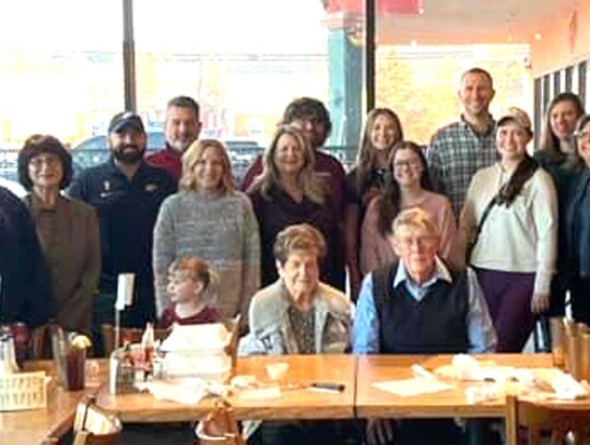 • photos provided The children of Bill and Fran Shoumaker were hosts during a meal at Bill’s Steakhouse in Oklahoma City to celebrate the couple’s 70th wedding anniversary. Bill and Fran are longtime Newcastle residents.