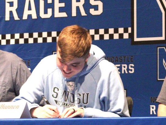 Jefferson Hannon, a Newcastle band member, signed a National Letter of Intent to continue his music education at Southwestern Oklahoma State University in Weatherford. • photo provided