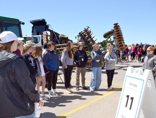 Oklahoma Farm Bureau was at Newcastle High School for the Driver Safety Training event, giving tips and advice on keeping safe while driving around farm equipment.