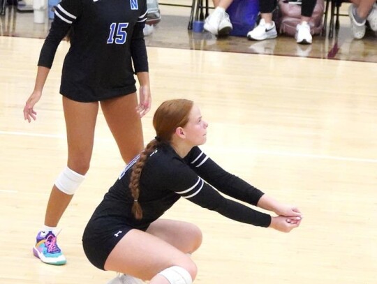 Newcastle beat Santa Fe South in three sets Monday, but then lost to Regent Prep in three sets to end the Racers’ season. Regent Prep was ranked number 4 in Class 5A in the state. Taken earlier this year, these photos, from left, are: Peyton Towery, Hay