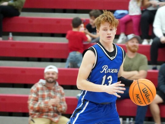 Alec Shumard brings the ball down.