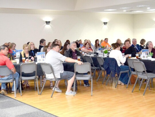 Part of the attendees are pictured at this year’s Newcastle Chamber of Commerce State of the City luncheon, held Tuesday, April 23 at the Community Center in Veterans Park. • photo by Mark Codner